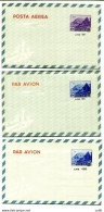 San Marino - Aerogrammi Soprastampati Lire 25, 80 E 120 (n. A5/A7) - Unused Stamps