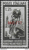 1951 Trieste A Campionati Di Ciclismo MNH Sassone N. 127 - Sonstige & Ohne Zuordnung