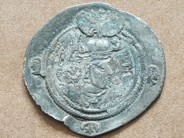 SASANIAN KINGS. Khosrau II. 591-628 AD. AR Silver  Drachm  Year 13 Mint MY - Autres & Non Classés