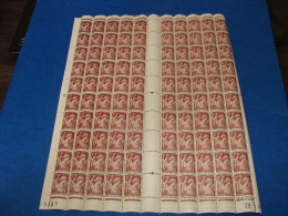 N° 653 En Feuille  De  100 Timbres Entières Neuves - Feuilles Complètes