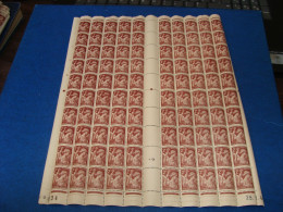 N° 653 En Feuille  De  100 Timbres Entières Neuves - Hojas Completas