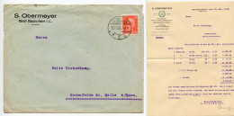 Germany 1928 Cover & Invoice; Bad Salzuflen - S. Obermeyer To Ostenfelde; 15pf. Immanuel Kant - Briefe U. Dokumente