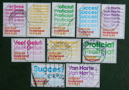 Postzegelboekje/heftchen 10 Om Te Feliciteren NVPH 1999-2008 (MH 1918-1927) 2001 Gestempeld / Used NEDERLAND NETHERLANDS - Used Stamps