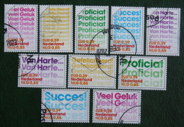 Postzegelboekje/heftchen 10 Om Te Feliciteren NVPH 1999-2008 (MH 1918-1927) 2001 Gestempeld / Used NEDERLAND NETHERLANDS - Oblitérés