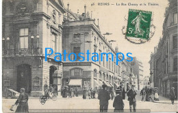 228637 FRANCE REIMS THE STREET CHANZY & THEATER POSTAL POSTCARD - Altri & Non Classificati