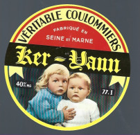 Etiquette Fromage  Coulommiers 40%mg  Mer-Yann  Fabriqué En Seine Et Marne 77 I Edouard Ledroit Savigny Le Temple " Enfa - Kaas