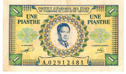 FRENCH INDOCHINA P104 1 PIASTRE 1953  VF - Indocina