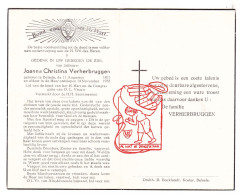 DP Juff. Joanna Christina Verherbruggen ° Belsele Sint-Niklaas 1873 † 1955 - Devotieprenten