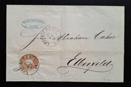 Sachsen 1867, Brief  LEIPZIG Mi 18a - Saxony
