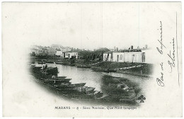 17 - B8323CPA - MARANS - Quai Nord Campagne , Sevre Niortaise - CARTE PIONNIERE - Bon état - CHARENTE-MARITIME - Autres & Non Classés