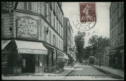 92 - T2404CPA - ASNIERES - Rue De Colombes Prise De La Rue Des Bourguignons (café Tabac A LA CIVETTE) - Très Bon état - - Asnieres Sur Seine