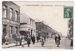 59 - T1161CPA - GOUZEAUCOURT - 5 - Route Nationale - Centre Du Pays (Hotel Des Voyageurs) - Très Bon état - NORD - Autres & Non Classés