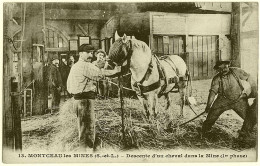 71 - T16776CPA - MONTCEAU LES MINES - Descente D' Un Cheval  Dans La Mine - Très Bon état - SAONE-ET-LOIRE - Montceau Les Mines