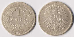 Deutsches Reich 1 Mark Silber 1876 A Gebraucht Jäger 9   (r1278 - 1 Mark