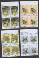 Inde India 2000 MNH Indepex Asiana, Stamp Exhibition, Deer, Loris, Guava, Lily, Flowers, Wildlife, Bridge, Boat, Block - Ongebruikt