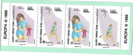 Turkish Cyprus Booklet Mnh ** 1989 13 Euros Cept Europa Toys - Ongebruikt