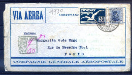 060524  COMPAGNIE GENERALE AEROPOSTALE POUR PARIS - 1927-1959 Lettres & Documents