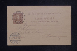 HORTA - Entier Postal + Réponse Pour La Suisse En 1899   - L 152432 - Horta