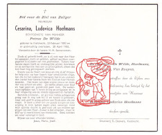 DP Cesarina Ludovica Hoefmans ° Kieldrecht Beveren Waas 1882 † 1952 X Petrus De Wilde // Bolssens Van Roeyen - Images Religieuses