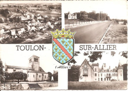 TOULON-SUR-ALLIER (03) Carte Multivues - Blason CPSM GF - Autres & Non Classés