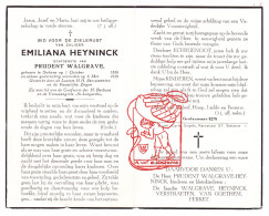 DP Emiliana Heyninck ° Stekene 1886 † 1958 X Prudent Walgrave // Verstraeten Van Goethem Ferket - Images Religieuses