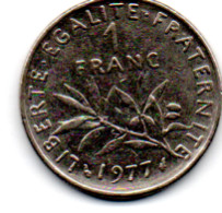 1 Franc 1977 - 1 Franc