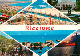 73030358 Riccione Strand Hafen Brunnen Panorama Riccione - Autres & Non Classés