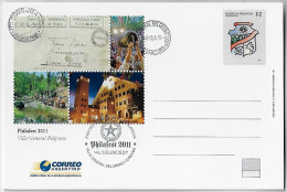 Argentina 2011 Postal Stationery Card Philafest National Philatelic Exhibition Villa General Belgrano Oktoberfest Unused - Postwaardestukken