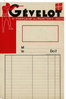 Facture , Document , Courrier : Munitions Gévelot , Envoyé à Neuchâtel En Bray - France . - 1950 - ...