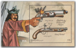 Malaysia 2024 Traditional Firearm,Ammunition,Gun,Powder,Flint,Trigger ,Fire,MS,Miniature Sheet MNH (**) - Malasia (1964-...)