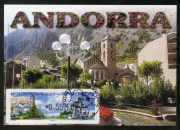 FRANCE (2012) - Carte Maximum Card ATM LISA - 66 Salon D'Automne - Andorra / Andorre - St. Esteve (church, Eglise) - 2010-2019