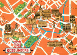 73030023 Quedlinburg Panoramastadtkarte Quedlinburg - Autres & Non Classés