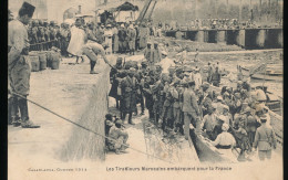 Maroc -- Casablanca --- Guerre 1914 -- Les Tirailleurs Marocains Embarquant Pour La France - Casablanca