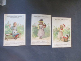 LOT  3 CHROMO POUPEE FILLES CHOCOLATERIE MIEL ABEILLES HAUMONT - Other & Unclassified