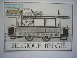 Tramways / Tram Bruxellois / 1830 / Carte Maximum - Tram