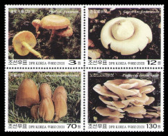 North Korea 2003 Mih. 4697/700 Flora. Mushrooms MNH ** - Corée Du Nord