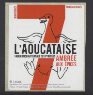 Etiquette De Bière  Ambrée Aux épices   -  Brasserie  L'Aoucataise  à  Arreau   (65) - Beer