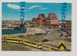 Côte Belge. Ostende. La  Gare. Tramways. 1961 - Oostende