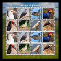 Burundi 2023 Mih. 4030/37 Fauna. Birds Of Burundi (M/S Of 16) MNH ** - Nuevos