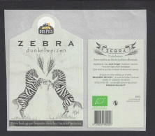 Etiquette De Bière  Sombre  -  Zebra  -  Brasserie  Des Pics  à  Saint Laurent De Neste   (65) - Beer