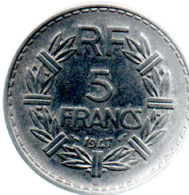 5 Francs 1945 Serie Lavrillier Aluminium - 5 Francs