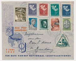 FFC Tilburg - Bandoeng Nederlands Indie 1937 V.v. - Hitlerzegel Op Nederlandse Post ! - Storia Postale