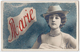 ARTISTE - OTERO - CPA - Carte Avec Collage De Paillettes Bleues Et Le Prénom  MARIE - 1905 - Entertainers