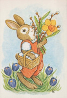 OSTERN KANINCHEN EI Vintage Ansichtskarte Postkarte CPSM #PBO402.DE - Pascua