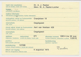Verhuiskaart G. 40 Particulier Bedrukt Leiden 1975 - Postal Stationery