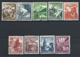 Allemagne Empire N°616/24 Obl (FU) 1938 - Paysages Et Flore - Used Stamps