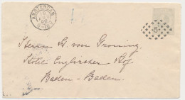 Envelop G. Amsterdam - Duitsland 1892 - Interi Postali