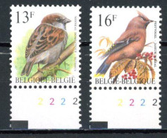 BE  2533 - 2534  XX   ----  Oiseau Buzin : Moineau Domestique Et Jaseur Boréal  --  Planche  2 - 1991-2000