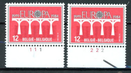 BE  2130 XX   ----  Europa : Postes Et Télécommunications  --  N° De Planche 1 Et 2 - 1981-1990