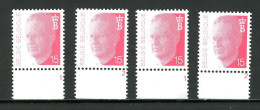 BE  2450  XX   ----  Roi Baudouin Type Olyff  --  Pl.  1 Et 2  --  Papier P5a Et P5 - 1991-2000